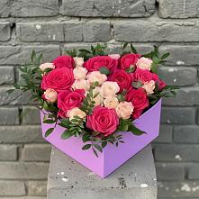 Цветочная композиция из Розы в коробке в Ярославском