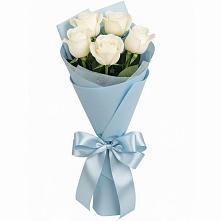Букет 5 Белых роз Проуд в Ярославском