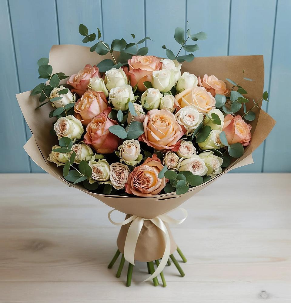 Букет цветов из: Альстромерии и Розы в Ярославском