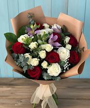 Букет цветов из:  Розы и Альстромерии в Ярославском