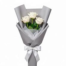 Букет 3 белые розы #REPLACE_PRED# Ярославском