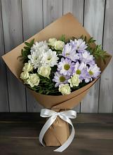 Букет цветов из:  Хризантемы и Розы в Ярославском