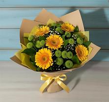 Букет цветов из:  Герберы и Хризантемы #REPLACE_PRED# Ярославском