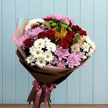 Букет цветов из:  Розы, Хризантемы и Альстромерии #REPLACE_PRED# Ярославском