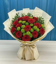 Букет цветов из:  Розы и Хризантемы в Ярославском