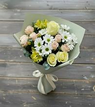 Букет цветов из:  Альстромерии, Розы и Хризантемы в Ярославском