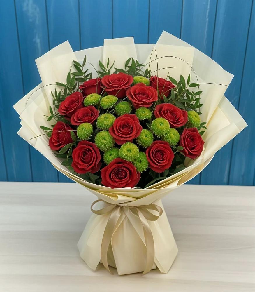 Букет цветов из: Розы и Хризантемы в Ярославском