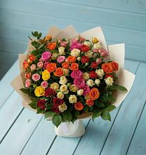Букет Микс из разноцветных кустовых роз #REPLACE_PRED# Ярославском